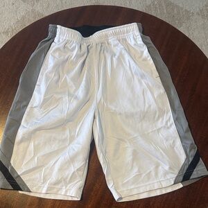White and Gray Athletic Shorts